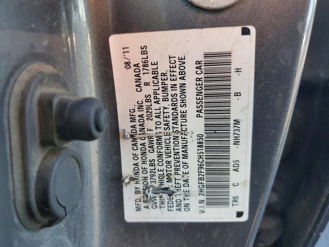 2012 HONDA CIVIC EXL photo 13