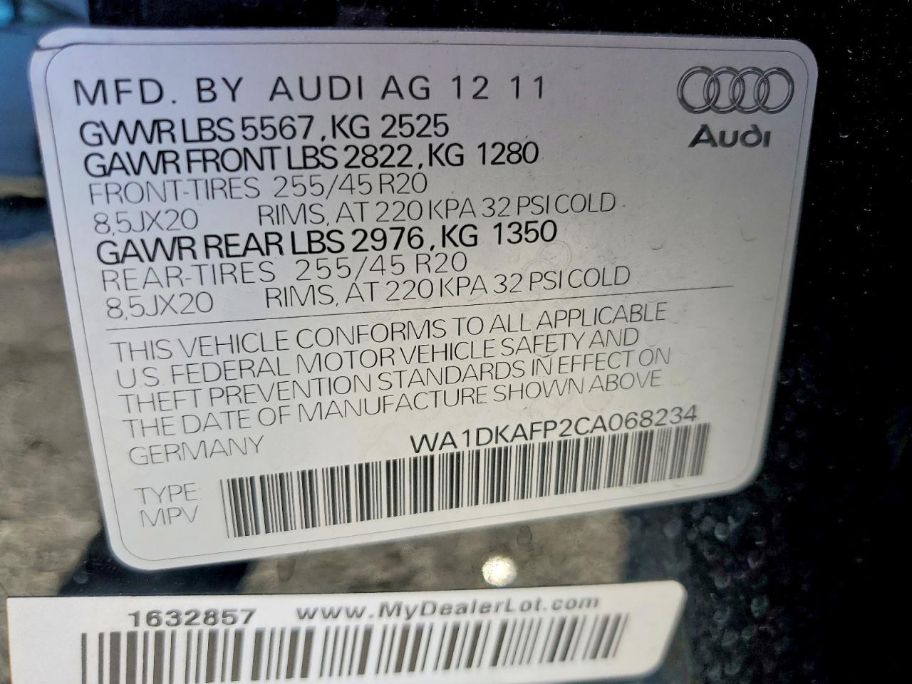 2012 AUDI Q5 PREMIUM PLUS photo 13