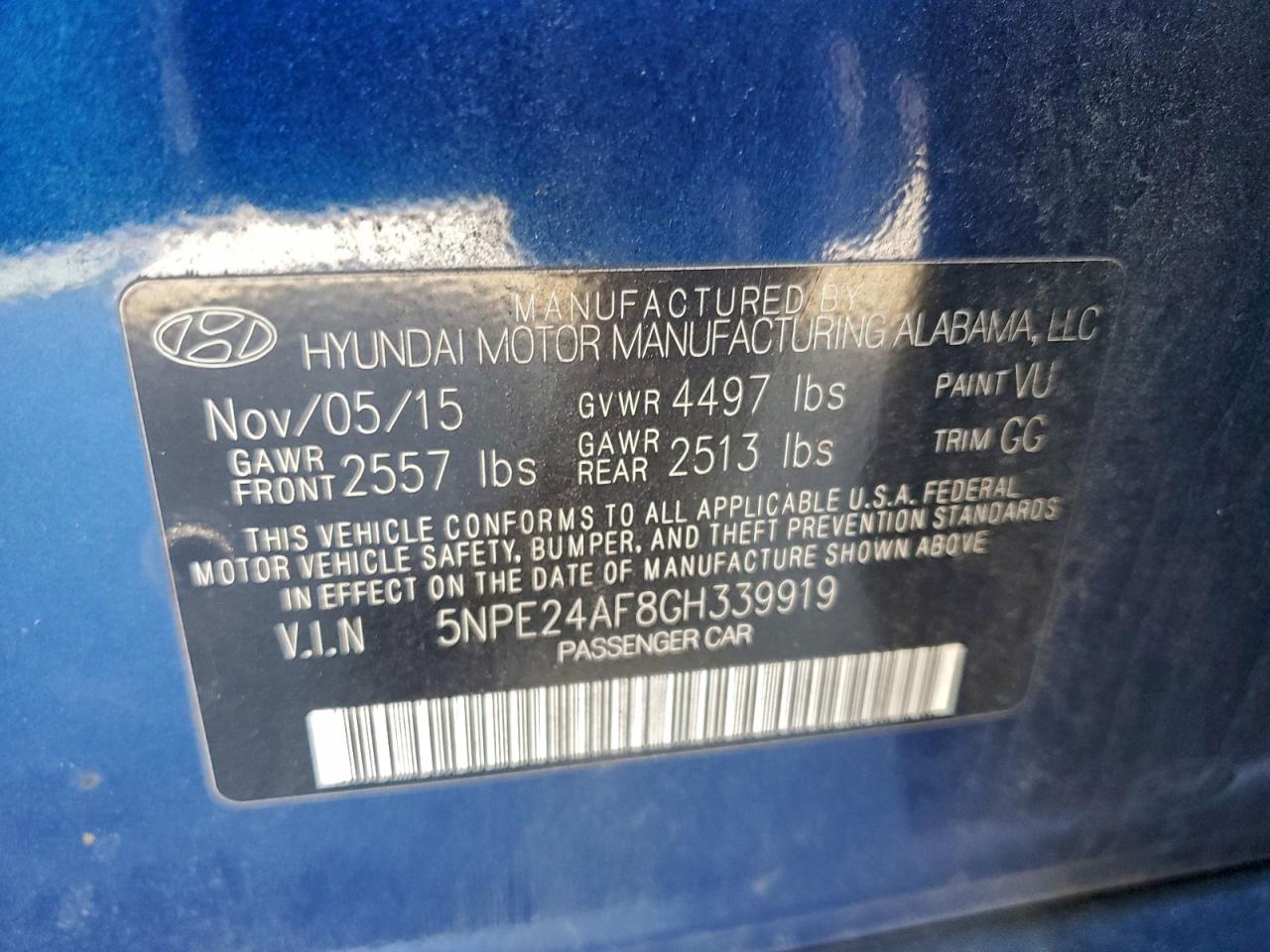 2016 HYUNDAI SONATA SE photo 12