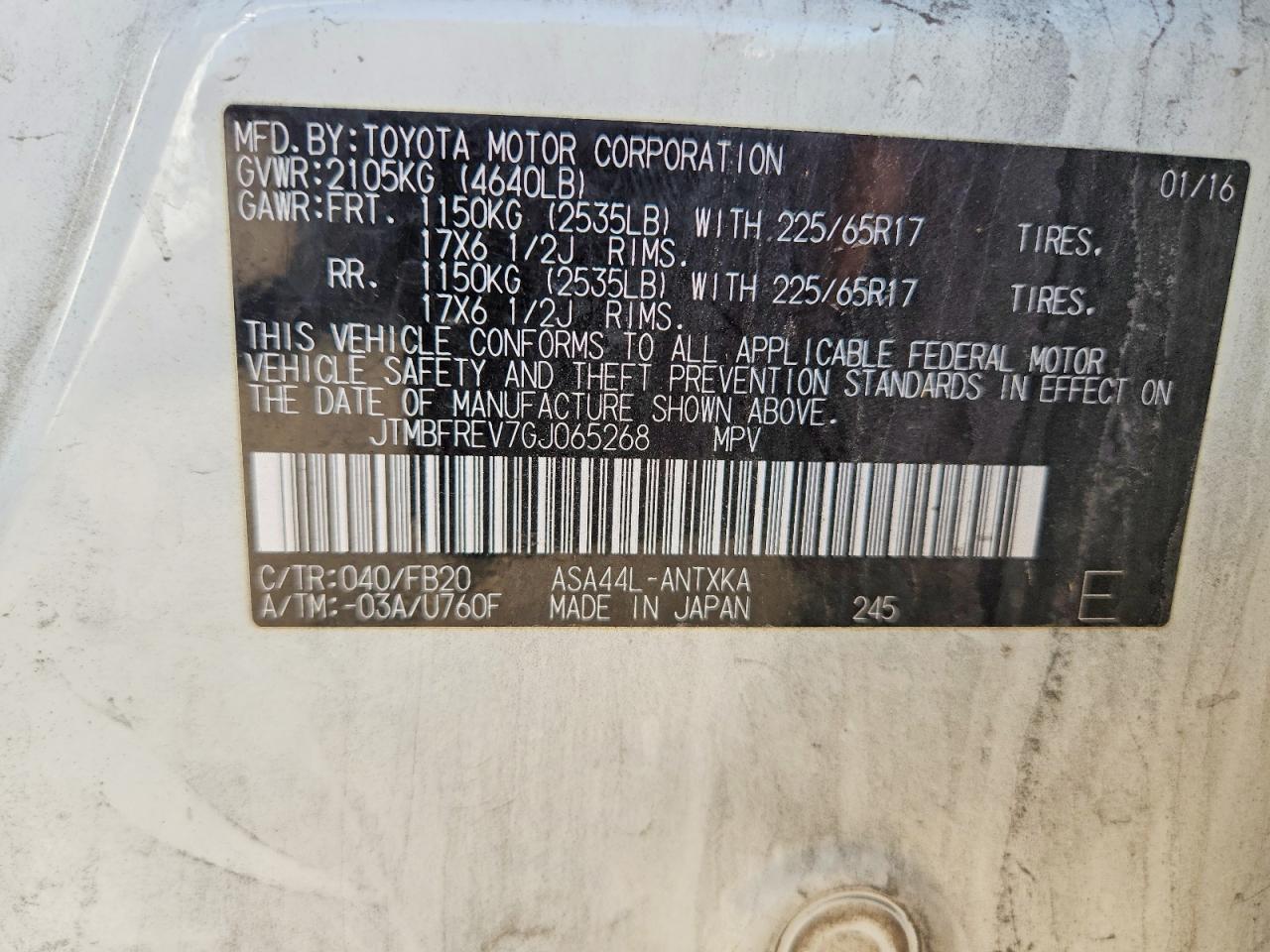 2016 TOYOTA RAV4 LE photo 12