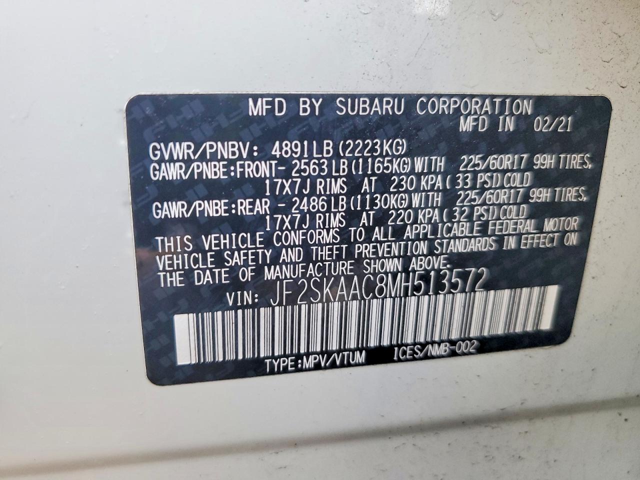2021 SUBARU FORESTER photo 14