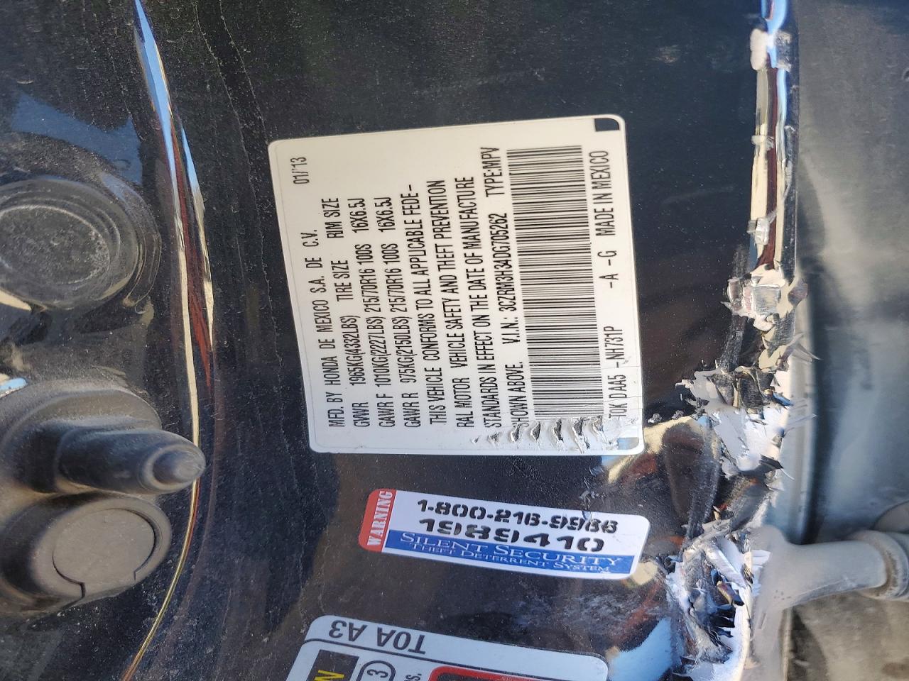 2013 HONDA CR-V LX photo 13