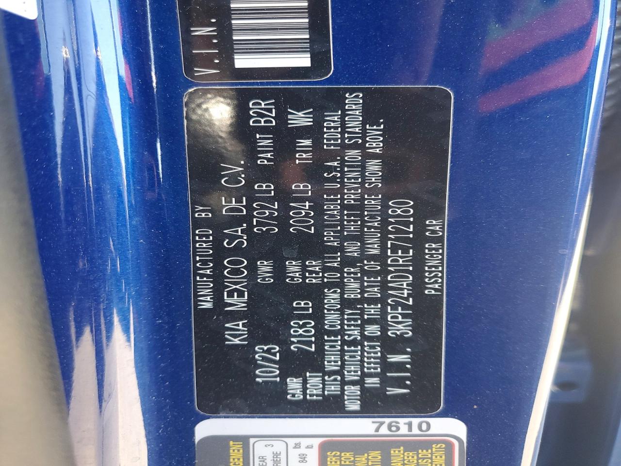 2024 KIA FORTE LX photo 12