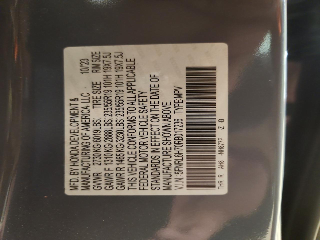 2024 HONDA ODYSSEY SPORT photo 14
