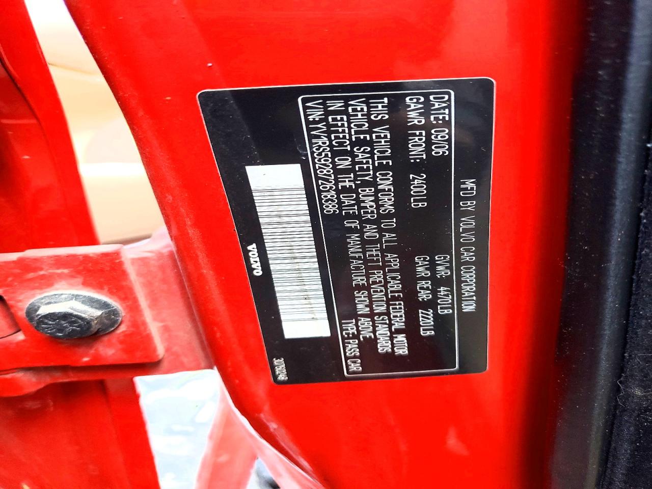 2007 VOLVO S60 2.5T photo 12
