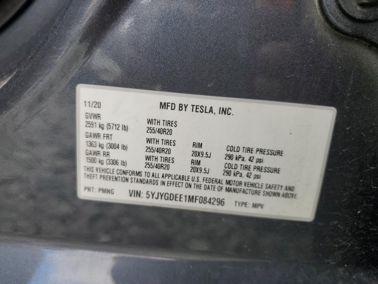 2021 TESLA MODEL Y photo 12
