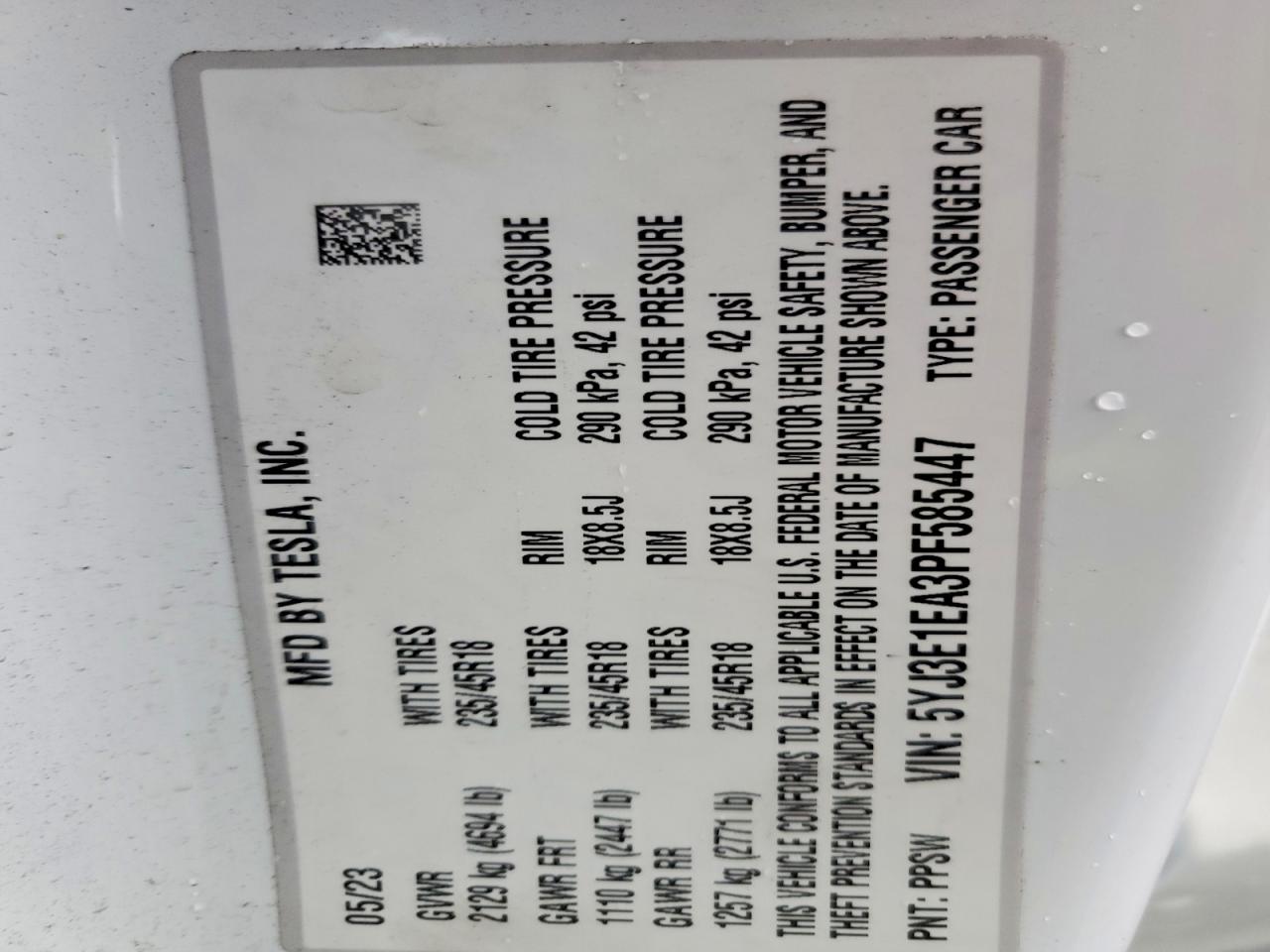 2023 TESLA MODEL 3 photo 34