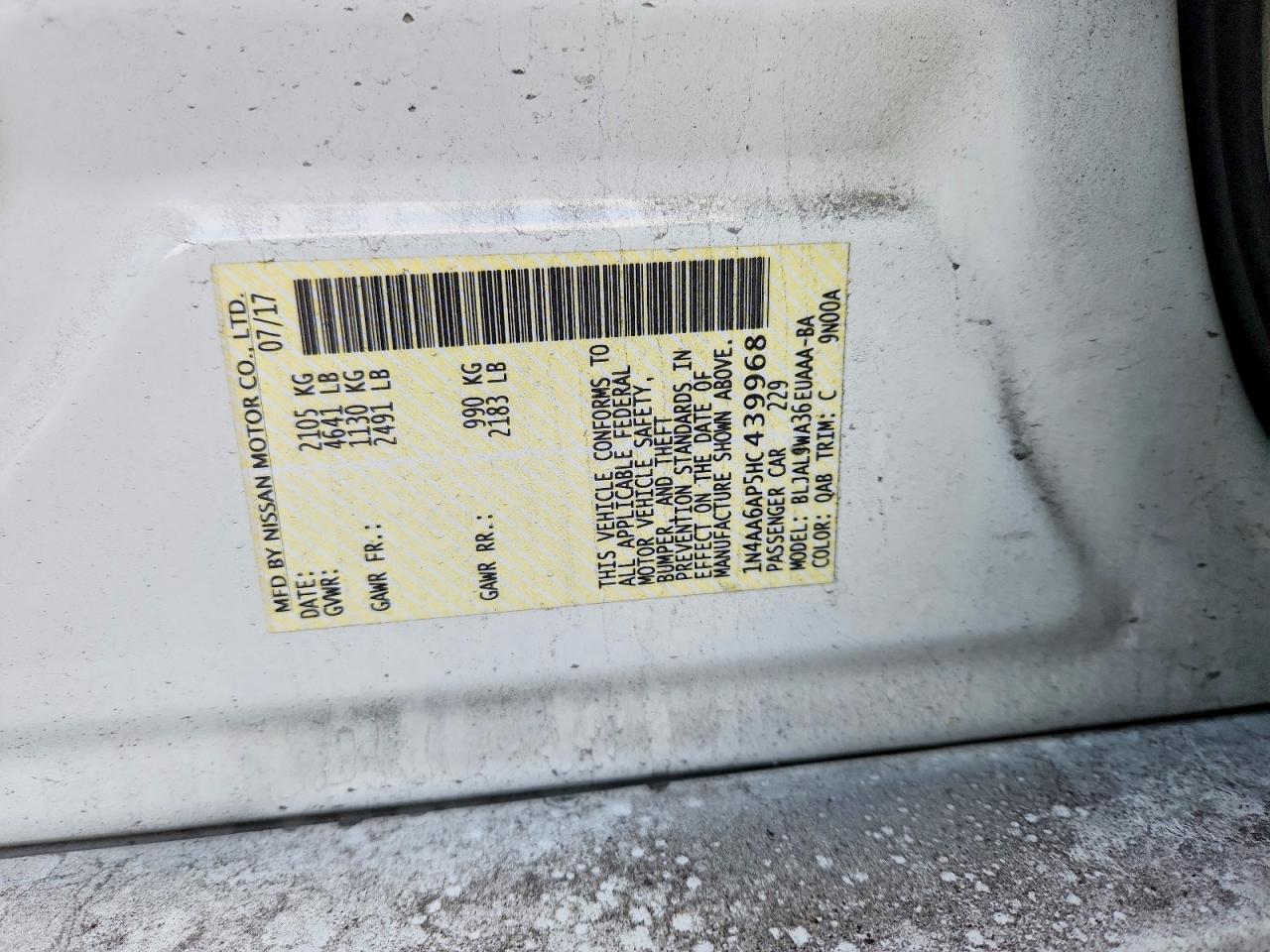 2017 NISSAN MAXIMA 3.5S photo 12