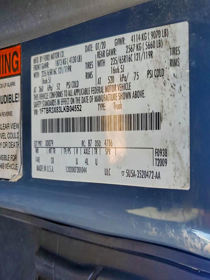 2020 FORD TRANSIT 250 DELIVERY VAN photo 14