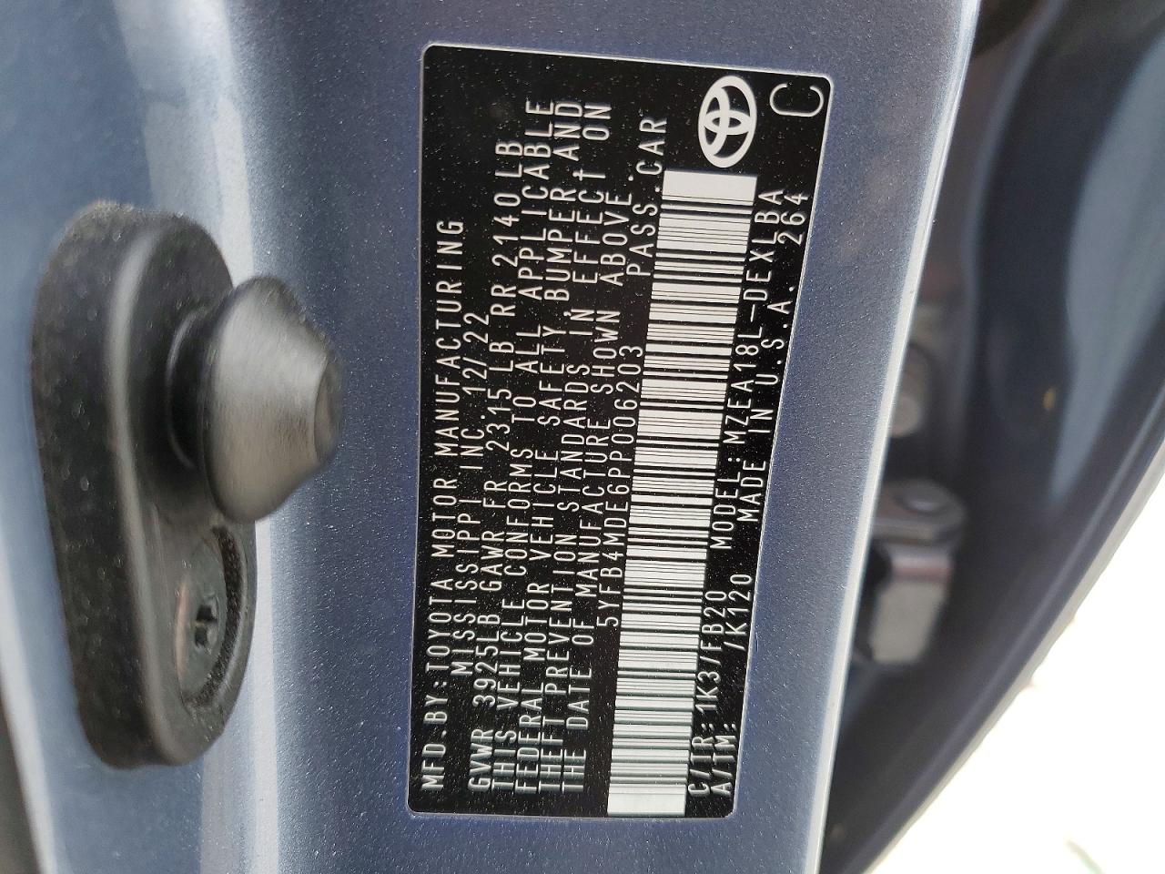 2023 TOYOTA COROLLA LE photo 12