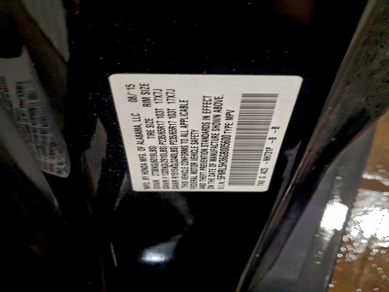 2016 HONDA ODYSSEY SE photo 13