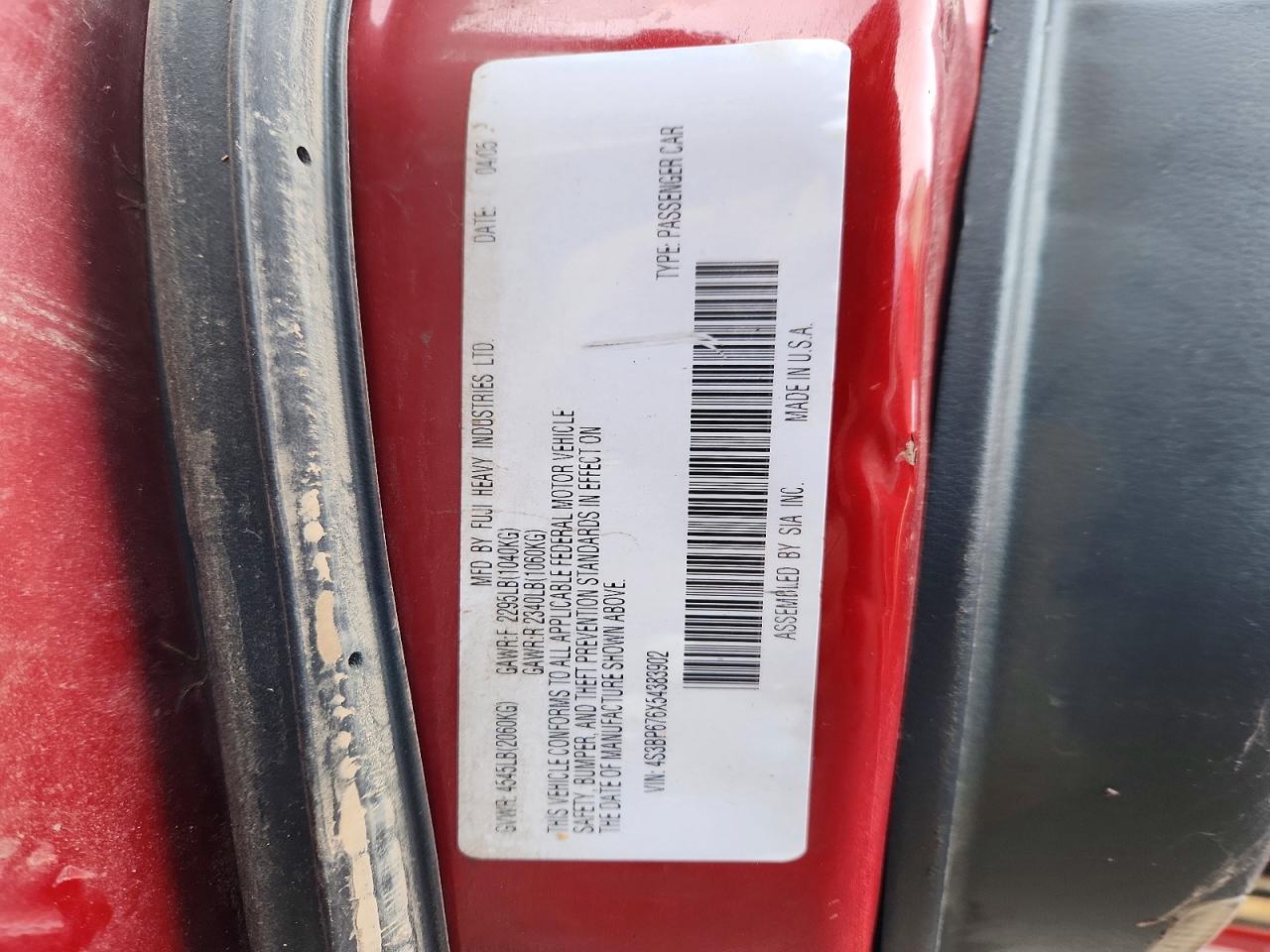 2005 SUBARU LEGACY GT LIMITED photo 12