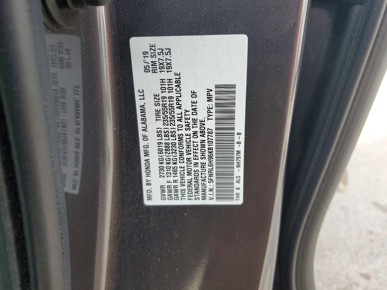 2019 HONDA ODYSSEY ELITE photo 14