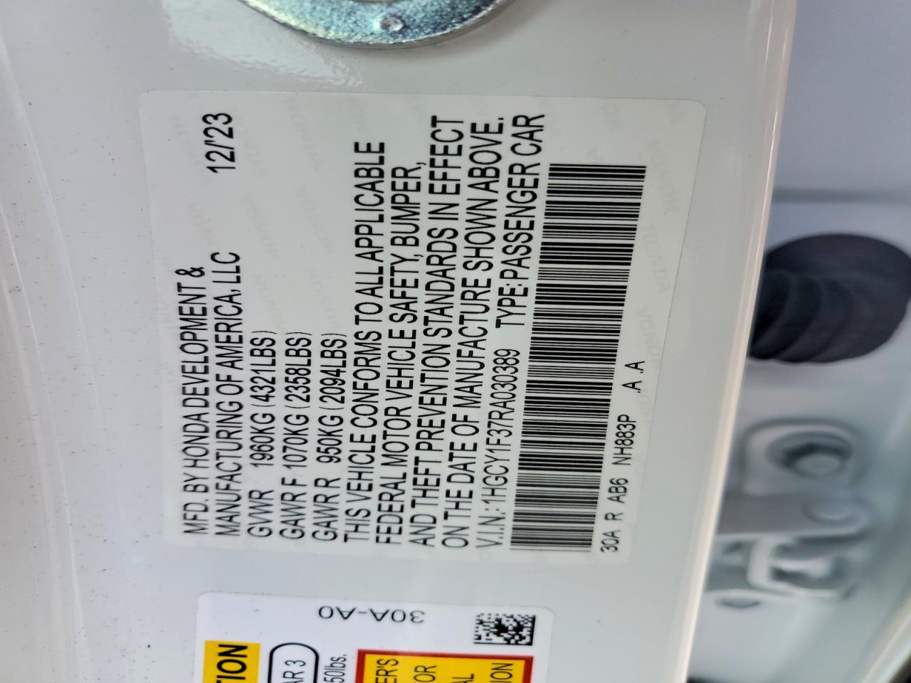 2024 HONDA ACCORD EX photo 25