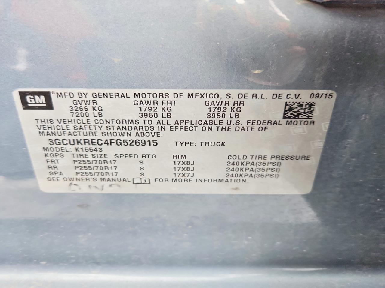 2015 CHEVROLET SILVERADO K1500 LT photo 12