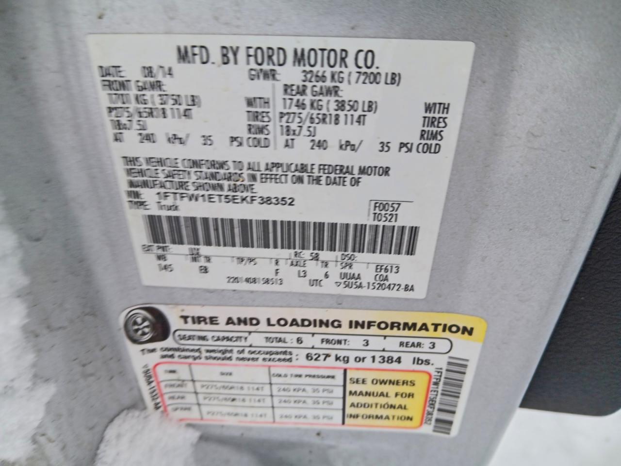 2014 FORD F150 SUPERCREW photo 34