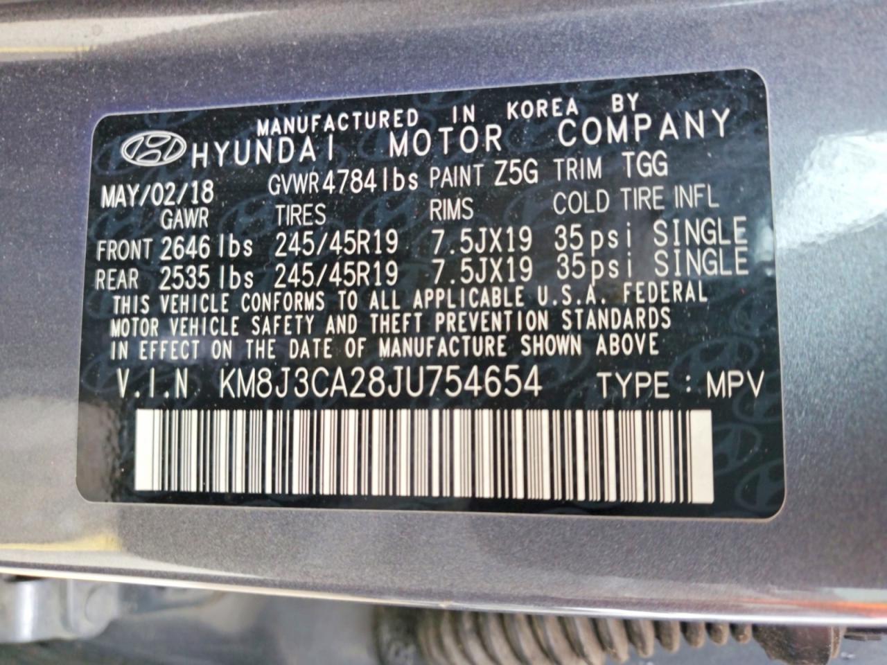 2018 HYUNDAI TUCSON VALUE photo 13