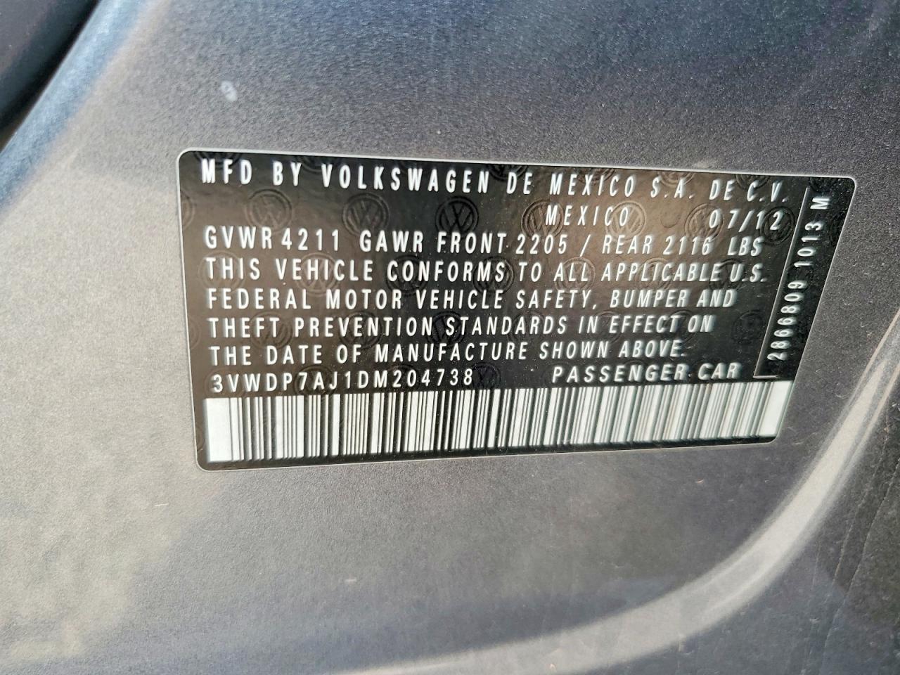 2013 VOLKSWAGEN JETTA SE photo 12