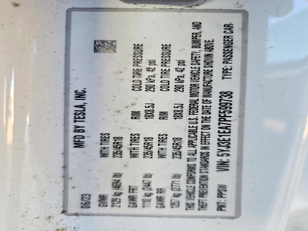 2023 TESLA MODEL 3 photo 13