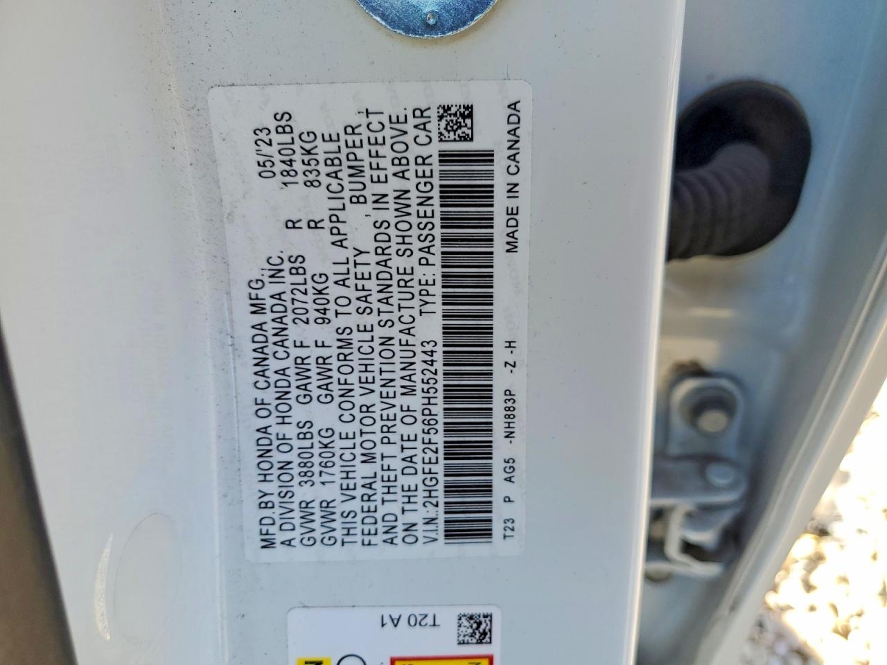 2023 HONDA CIVIC photo 23