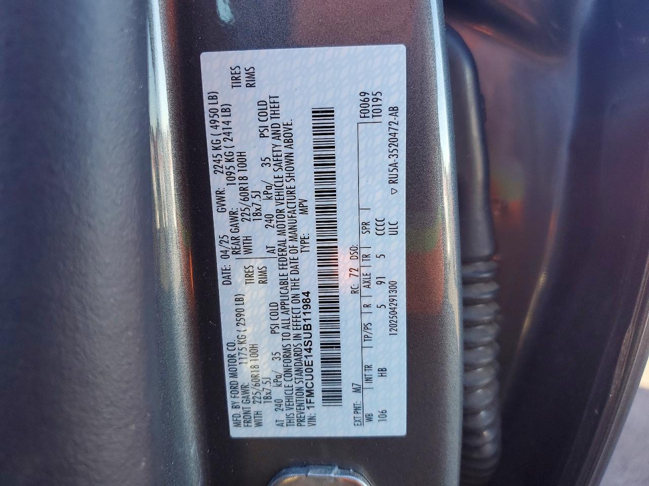 2025 FORD ESCAPE photo 25