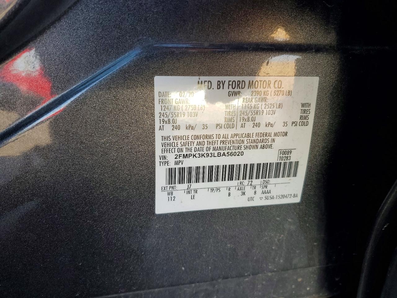 2020 FORD EDGE TITANIUM photo 13