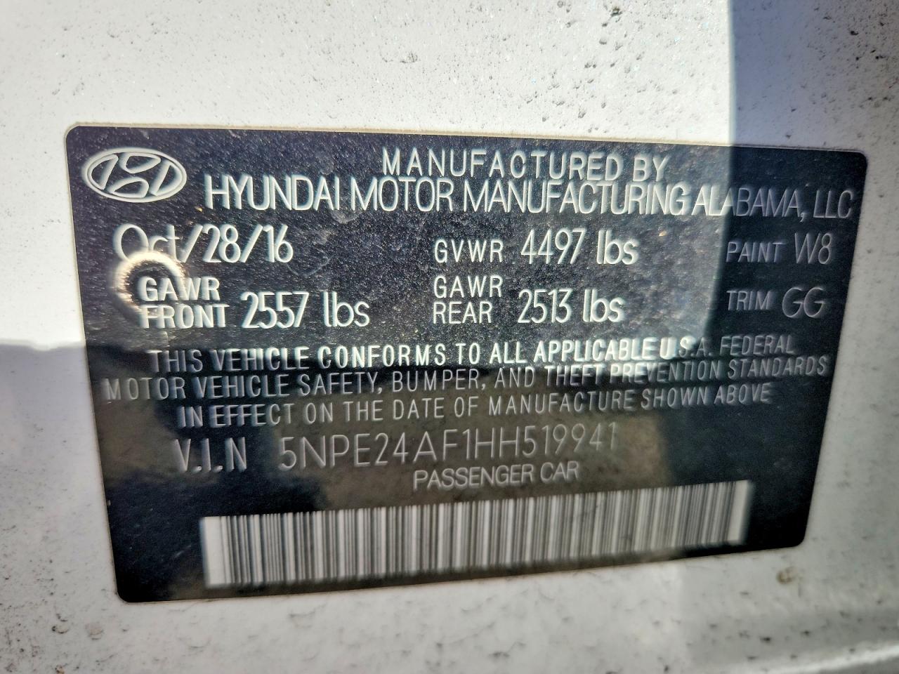 2017 HYUNDAI SONATA SE photo 23