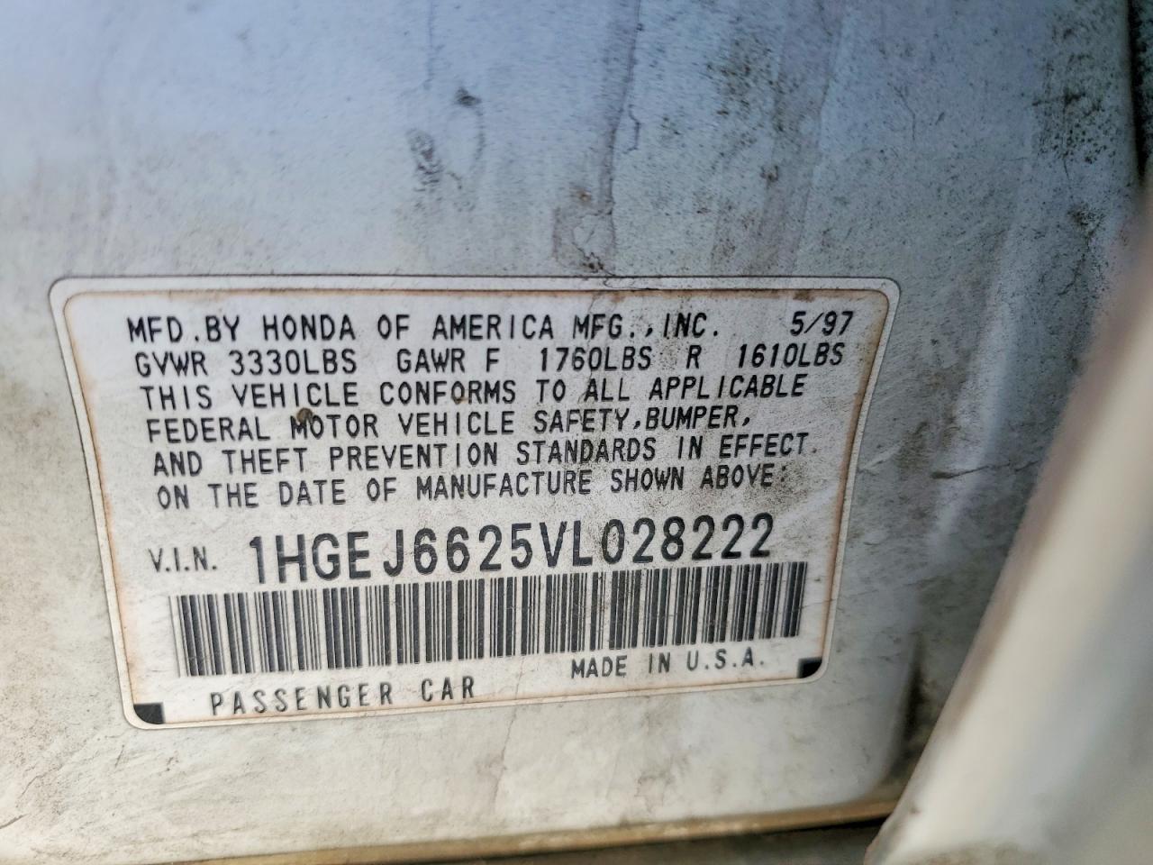 1997 HONDA CIVIC DX photo 12