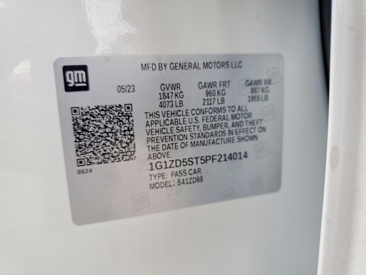 2023 CHEVROLET MALIBU LT photo 12