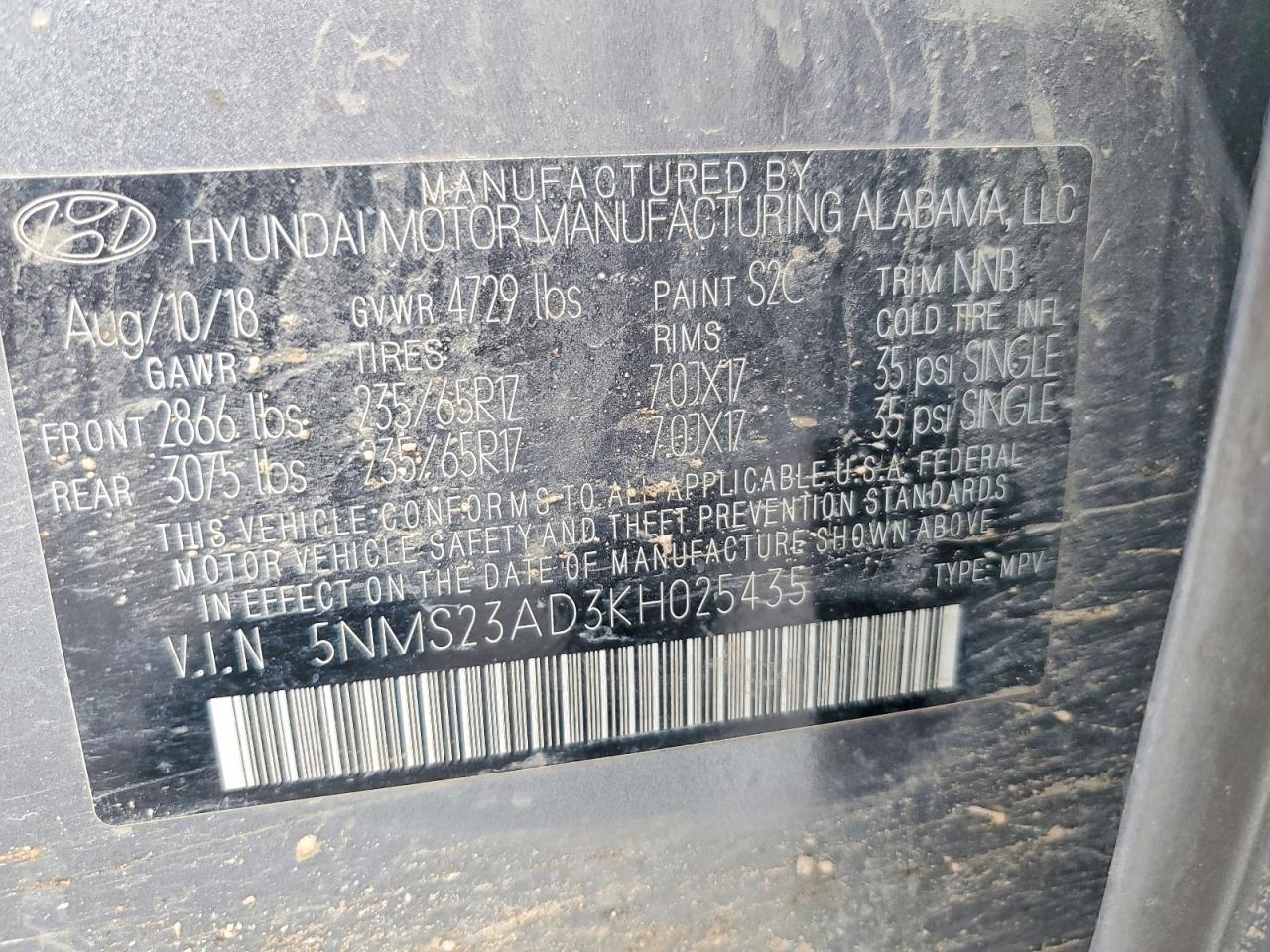 2019 HYUNDAI SANTA FE SE photo 13