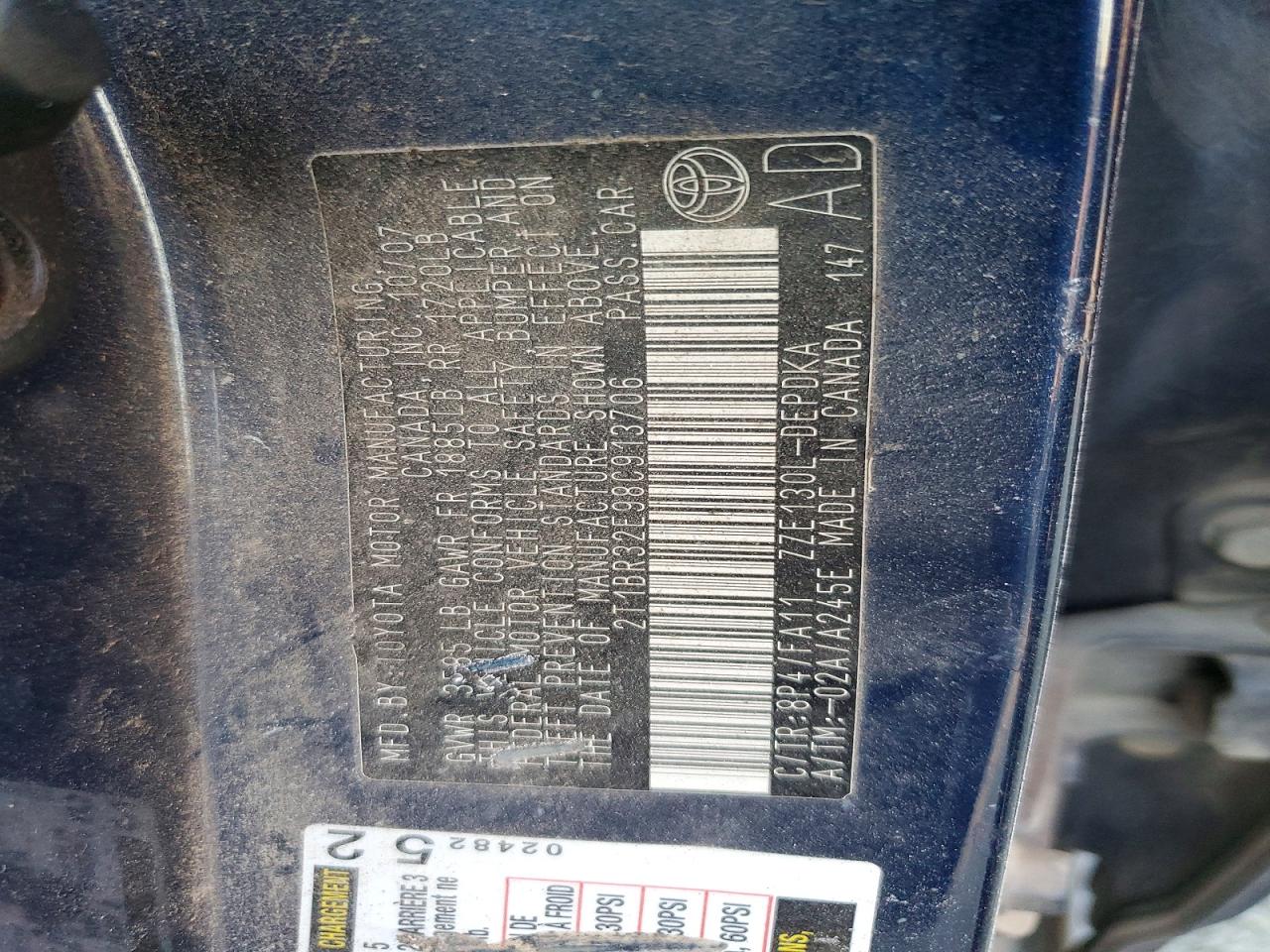 2008 TOYOTA COROLLA CE photo 12