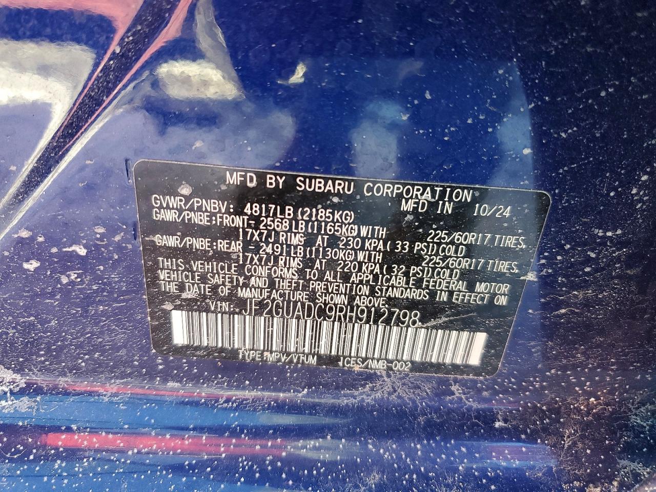 2024 SUBARU CROSSTREK PREMIUM photo 12