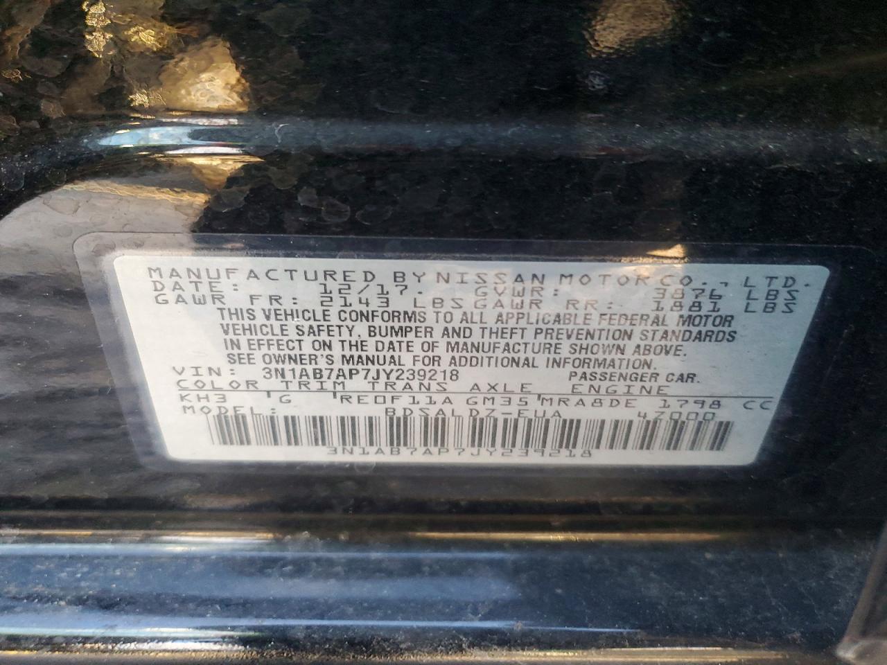 2018 NISSAN SENTRA S photo 23