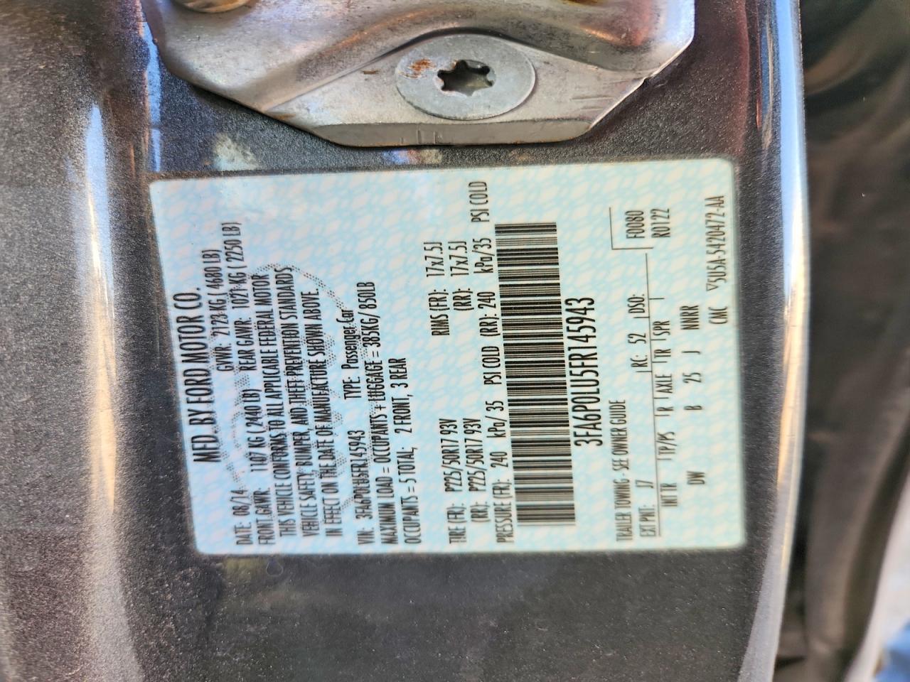 2015 FORD FUSION SE HYBRID photo 25