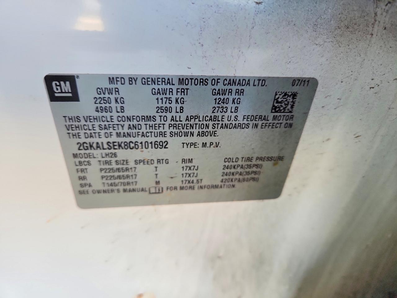 2012 GMC TERRAIN SLE photo 13