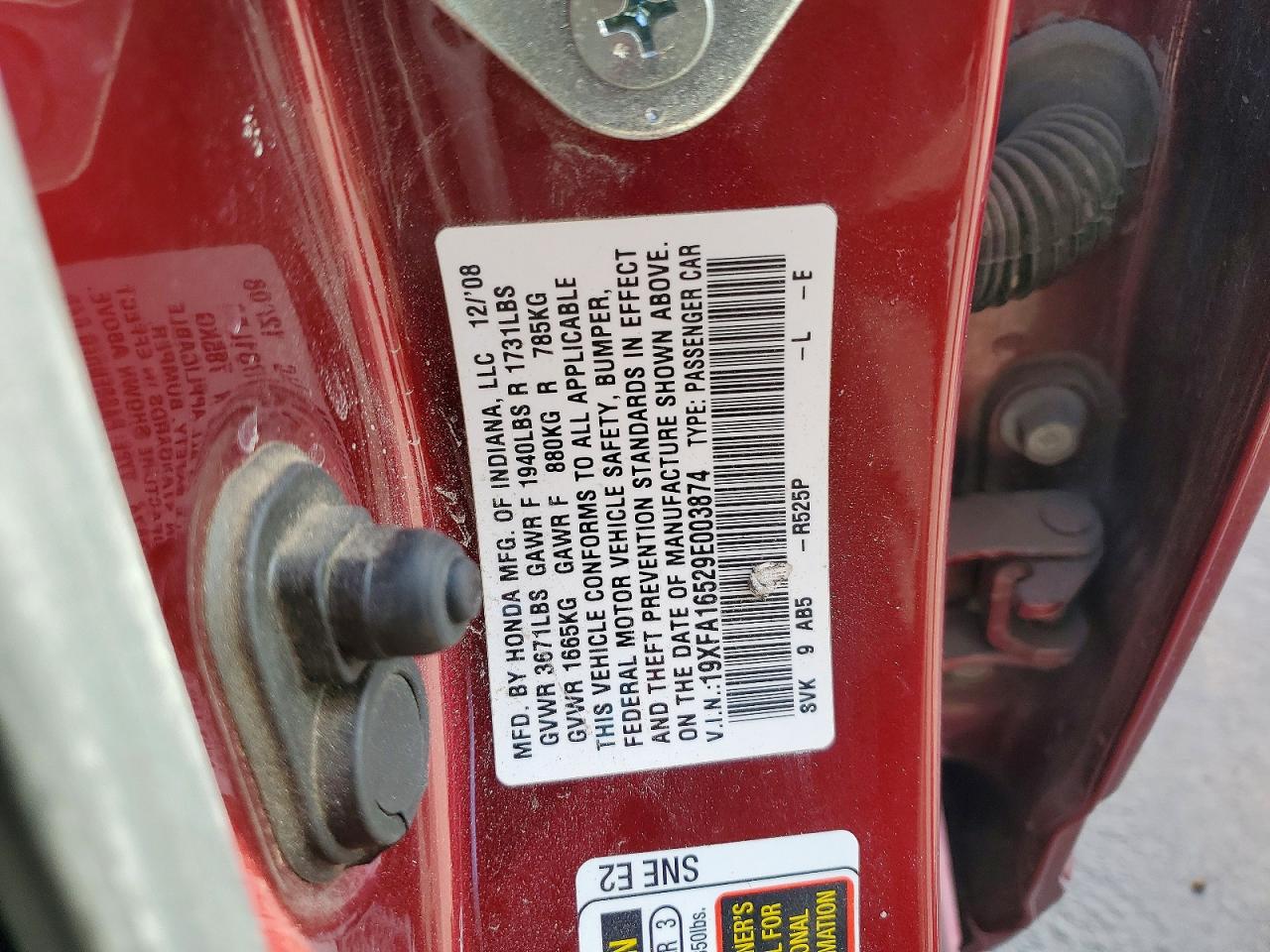 2009 HONDA CIVIC LX photo 13