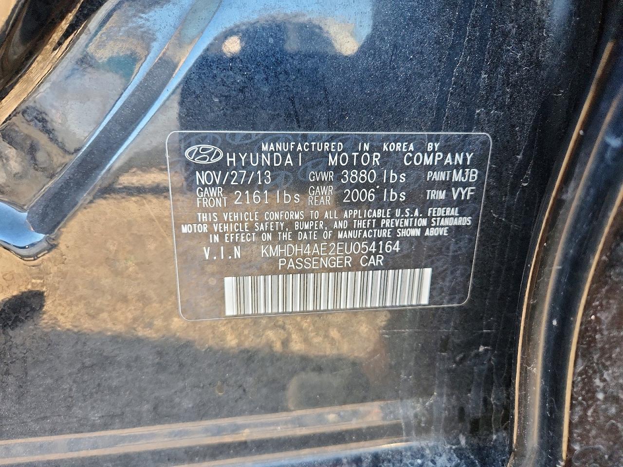 2014 HYUNDAI ELANTRA SE photo 12