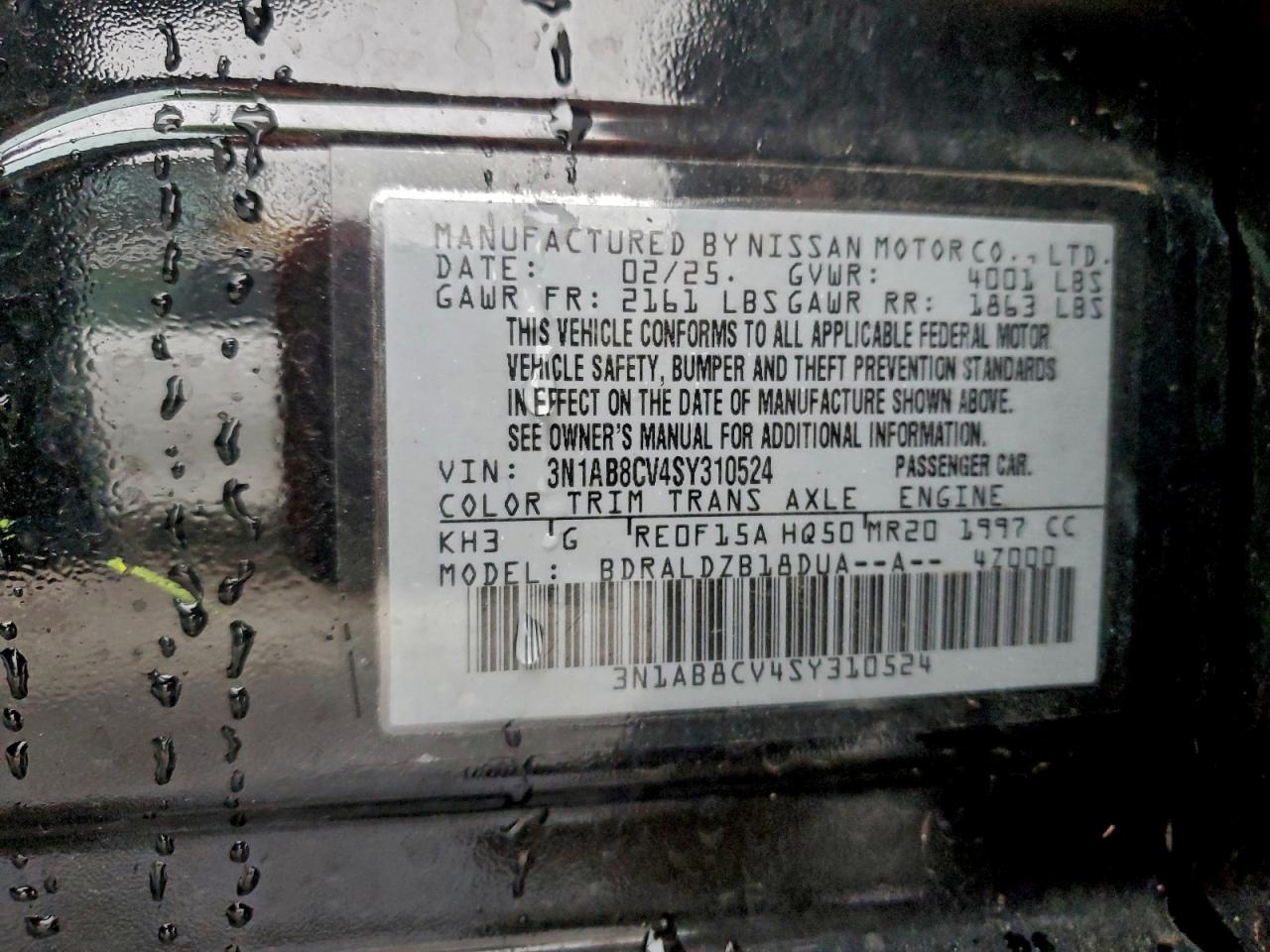 2025 NISSAN SENTRA SV photo 13