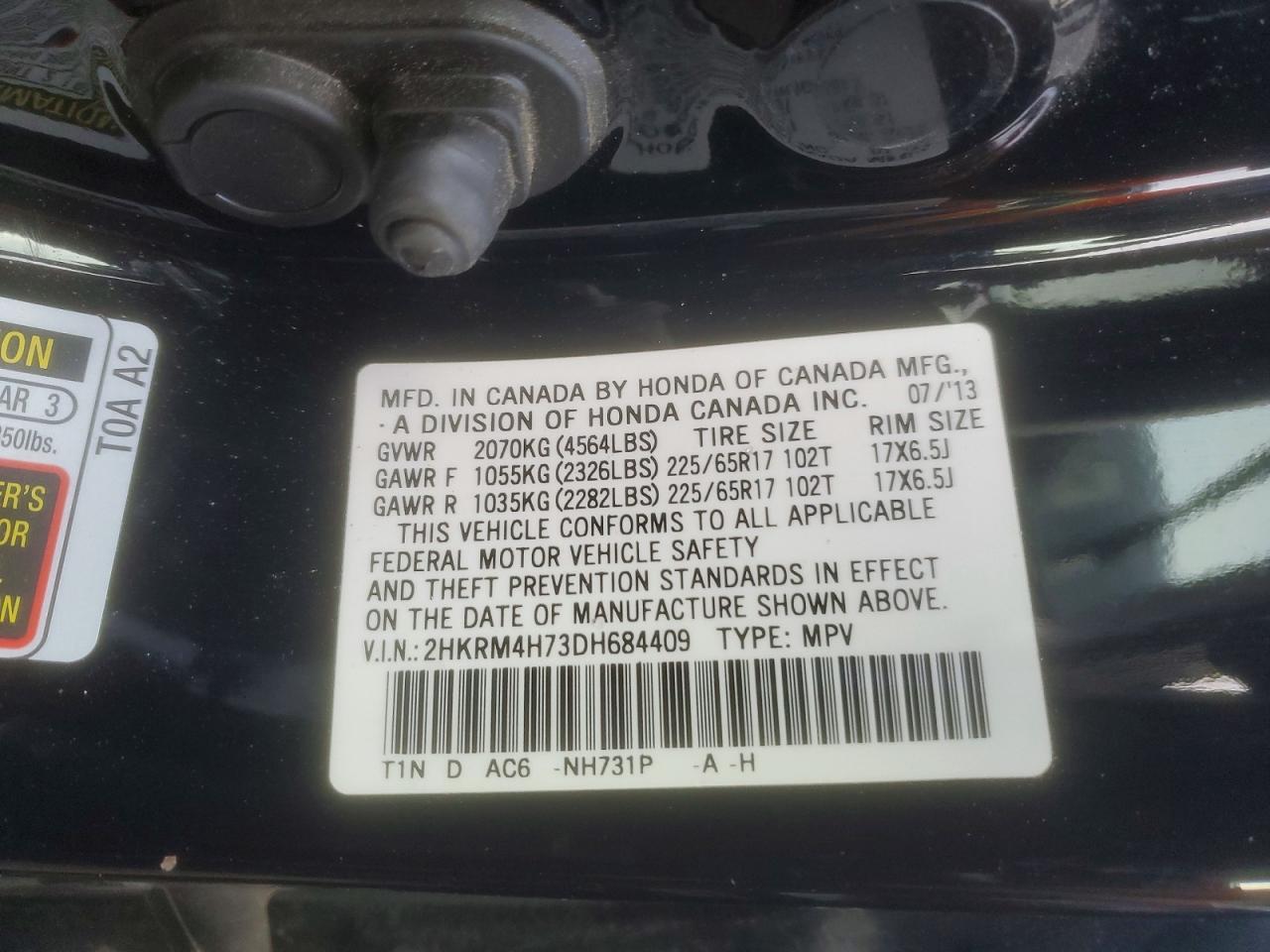 2013 HONDA CR-V EXL photo 13