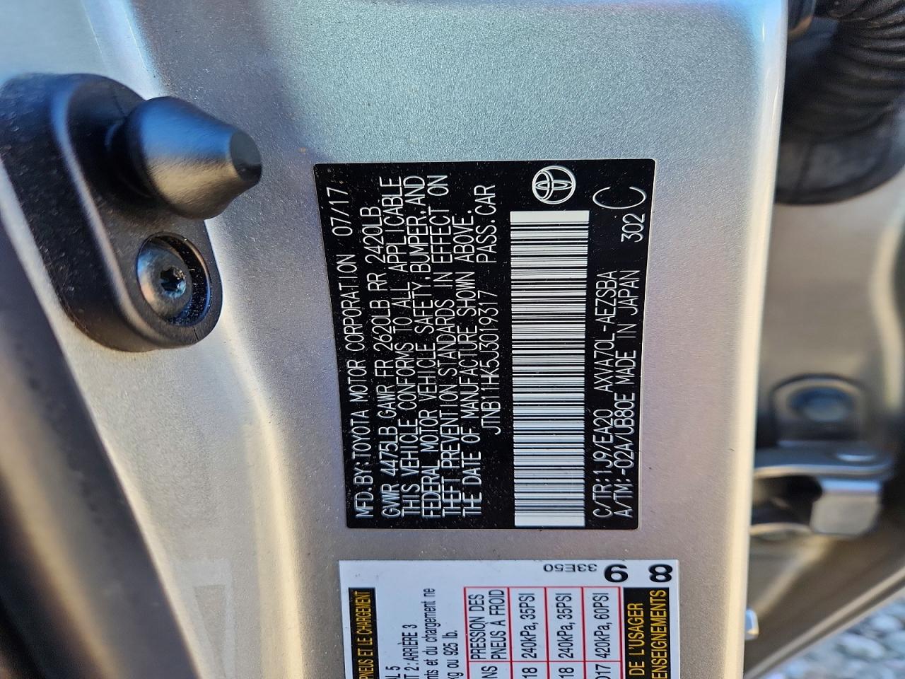 2018 TOYOTA CAMRY L photo 12