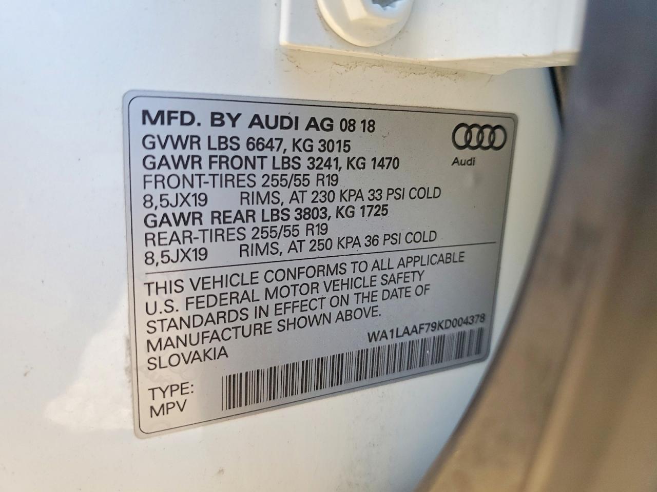2019 AUDI Q7 PREMIUM PLUS photo 14