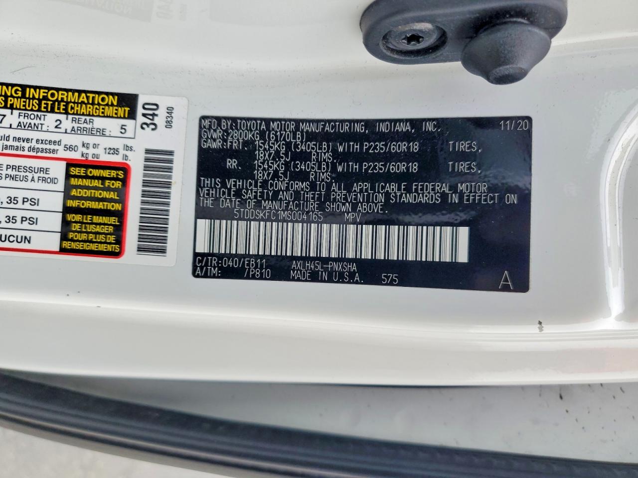 2021 TOYOTA SIENNA XSE photo 13