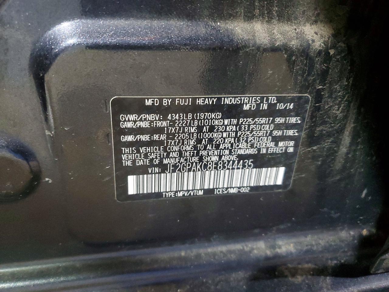 2014 SUBARU XV CROSSTREK 2.0 LIMITED photo 13