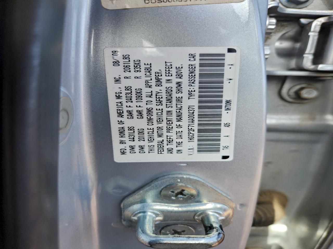 2010 HONDA ACCORD EX photo 12