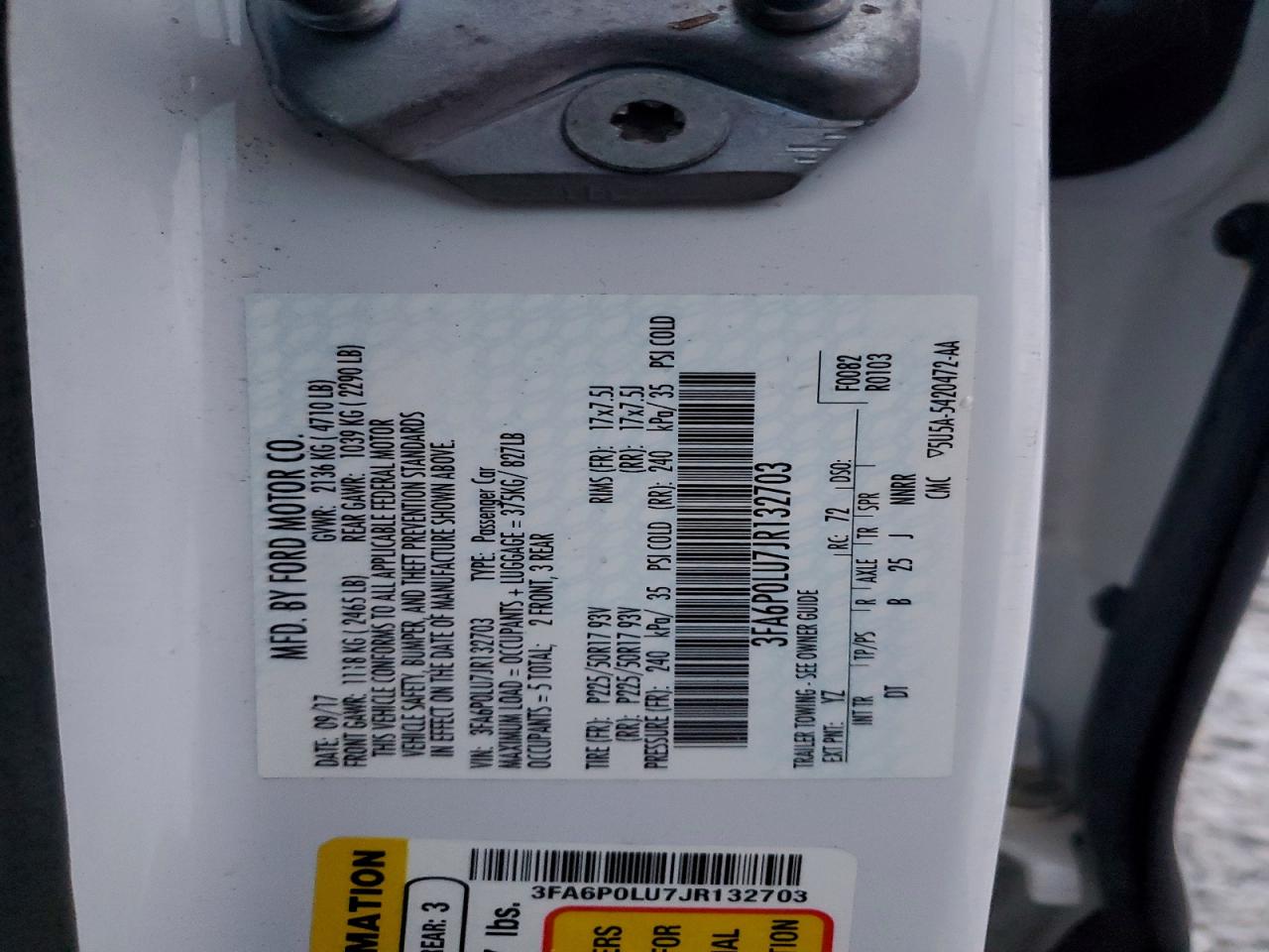 2018 FORD FUSION SE HYBRID photo 12