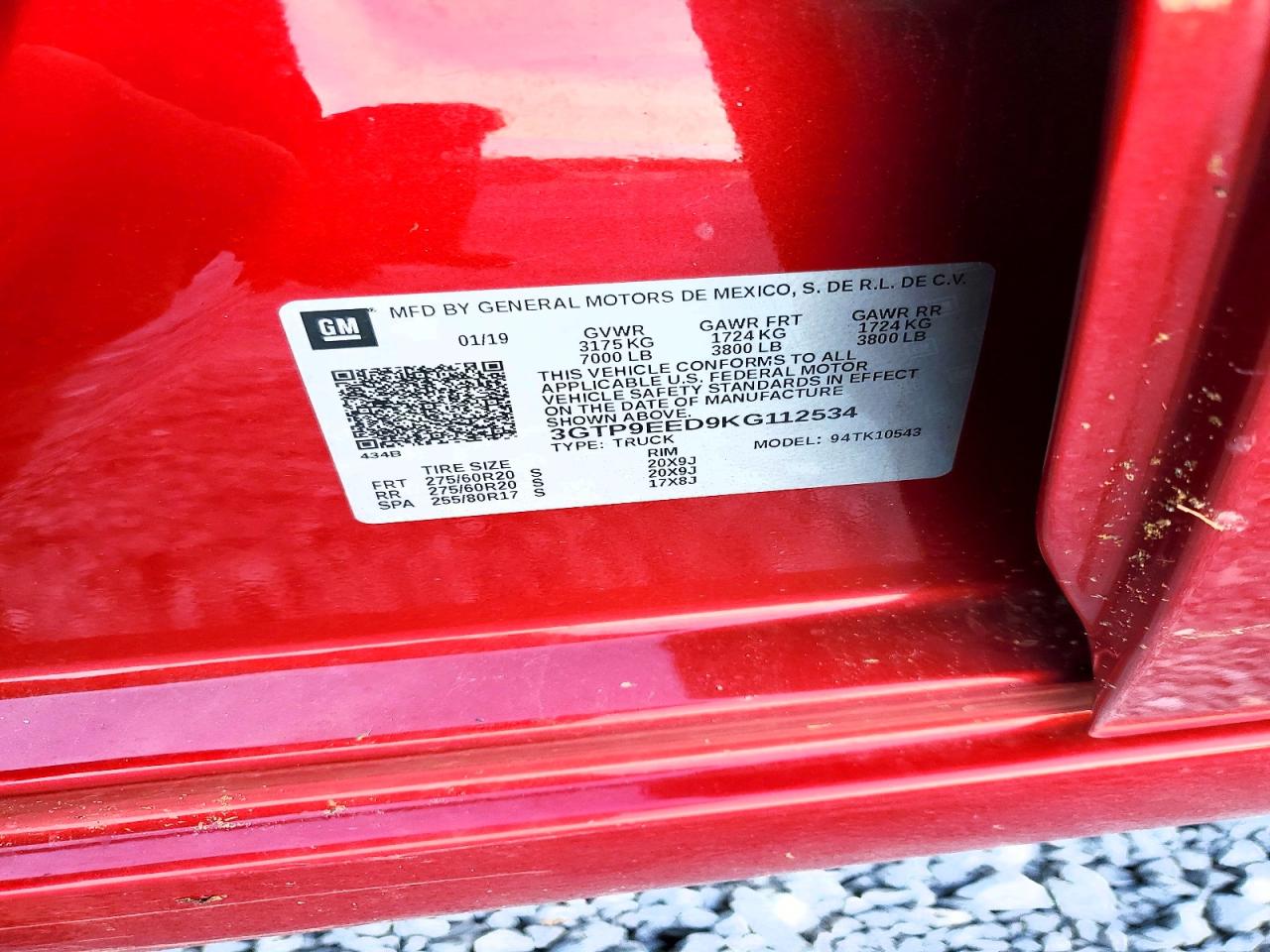 2019 GMC SIERRA K1500 AT4 photo 12