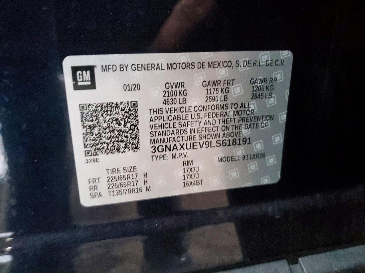 2020 CHEVROLET EQUINOX LT photo 13