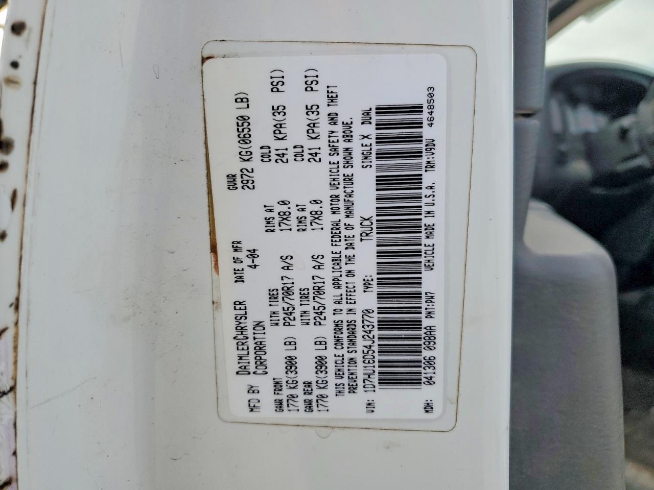 2004 DODGE RAM 1500 ST photo 23