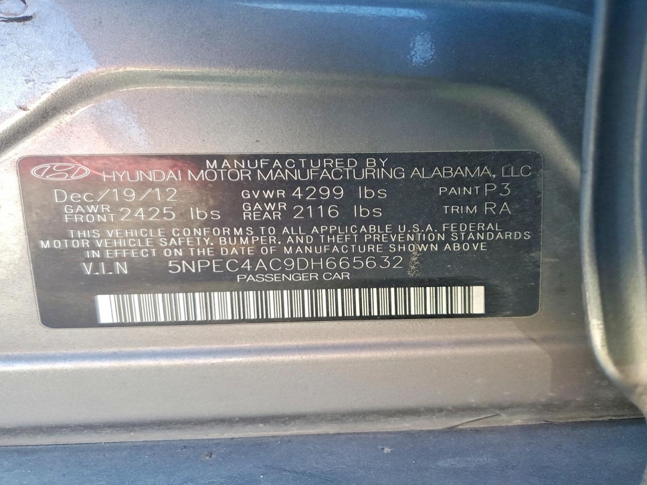 2013 HYUNDAI SONATA SE photo 12