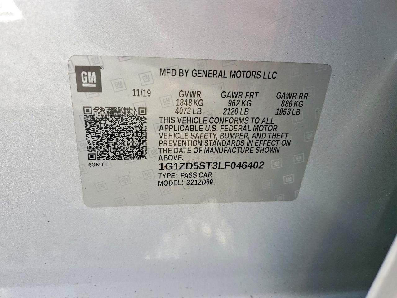 2020 CHEVROLET MALIBU LT photo 12